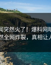 最新丑闻突然火了！爆料网暗网神秘人居然全网炸裂，真相让人瞠目