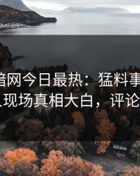 爆料网暗网今日最热：猛料事件曝光，圈内人现场真相大白，评论区炸了
