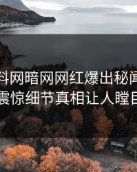 本周爆料网暗网网红爆出秘闻，令人震惊细节真相让人瞠目