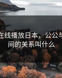 公与媳在线播放日本,公公与媳妇之间的关系叫什么