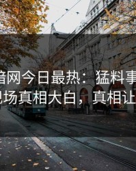 爆料网暗网今日最热：猛料事件曝光，网红现场真相大白，真相让人瞠目