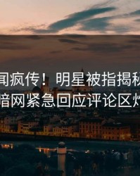 今日丑闻疯传！明星被指揭秘，爆料网暗网紧急回应评论区炸了