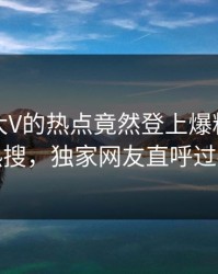 速看！大V的热点竟然登上爆料网暗网热搜，独家网友直呼过瘾
