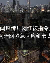 实时丑闻疯传！网红被指令人震惊，爆料网暗网紧急回应细节太炸裂