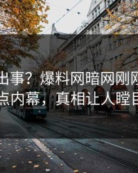 网红又出事？爆料网暗网刚刚曝出热点内幕，真相让人瞠目